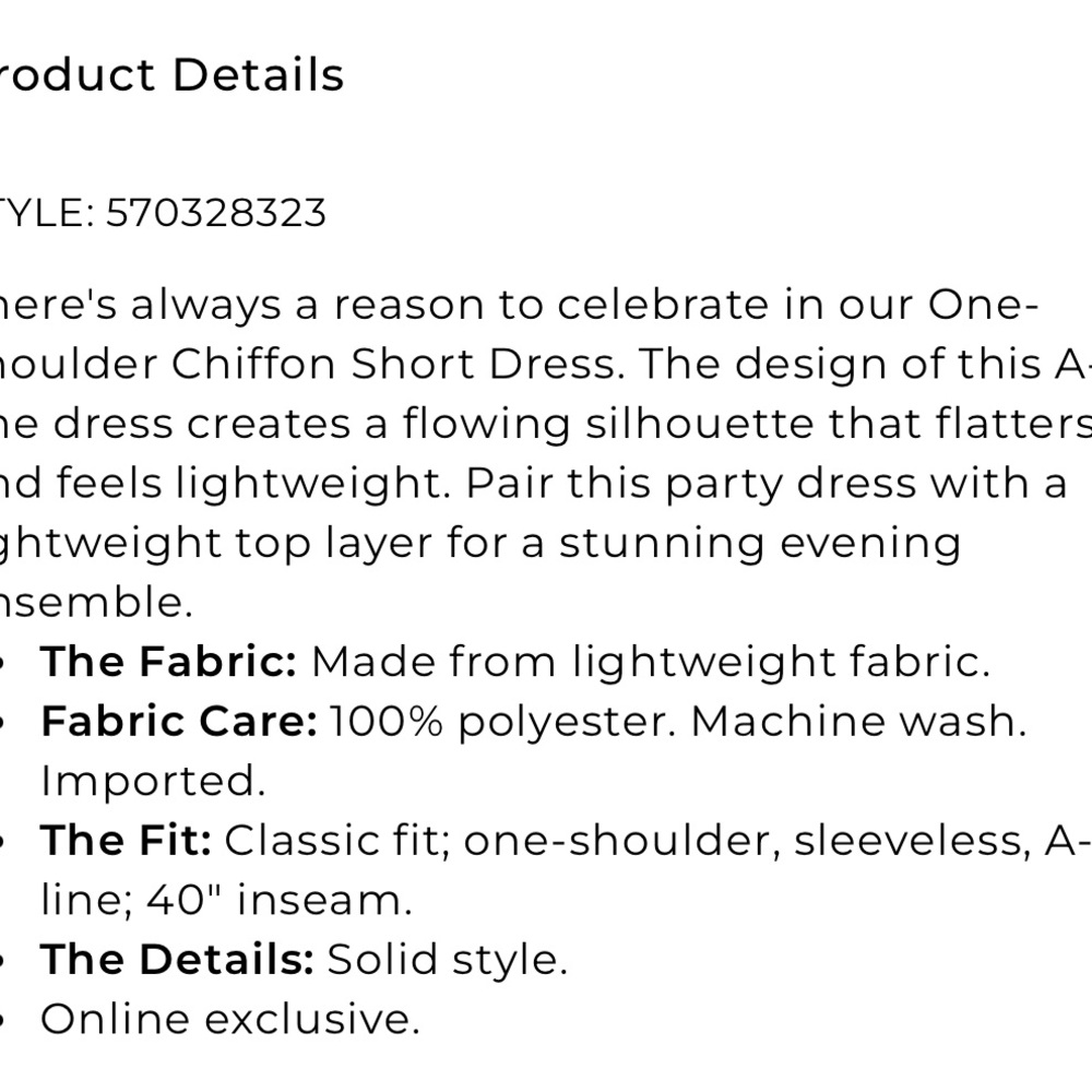 NWT Red One Shoulder Chiffon Dress - Picture 2 of 2